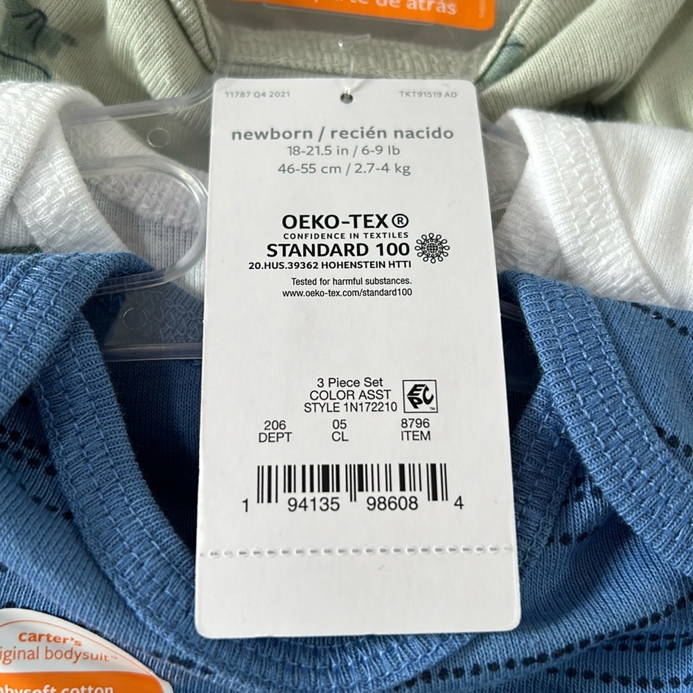 🎉2x HP🎊🆕NWT 3 Pack of Carter’s Onesies - Picture 4 of 5